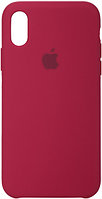 Чехол Silicone Case для Apple iPhone X / iPhone XS , #36 Rose red (Бордовый)