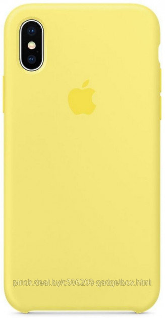 Чехол Silicone Case для Apple iPhone X / iPhone XS , #37 Lemonade (Лимонад) - фото 1 - id-p130058082