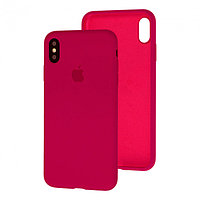 Чехол Silicone Case для Apple iPhone X / iPhone XS , #39 Red raspberry (Малиновый)