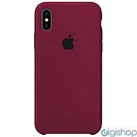 Чехол Silicone Case для Apple iPhone X / iPhone XS , #52 Grape purple (Марсала)