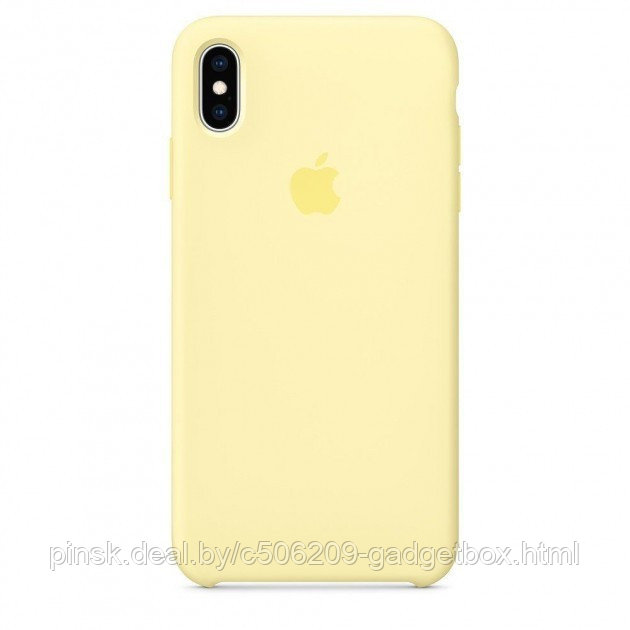 Чехол Silicone Case для Apple iPhone X / iPhone XS , #55 Mellow yellow (Лимоный) - фото 1 - id-p130058100