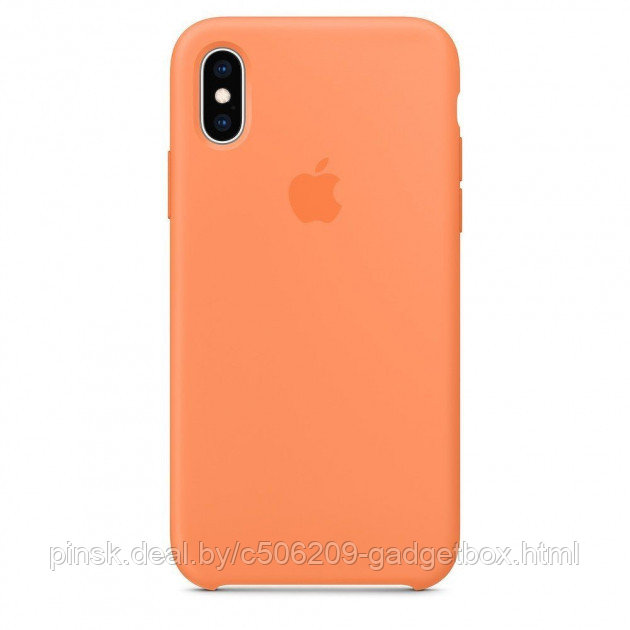 Чехол Silicone Case для Apple iPhone X / iPhone XS , #56 Papaya (Папайя) - фото 1 - id-p130058101