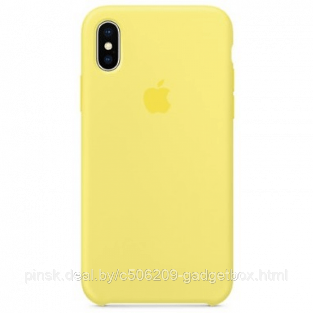 Чехол Silicone Case для Apple iPhone X Max / iPhone XS Max, #4 Yellow (Желтый) - фото 1 - id-p130058119