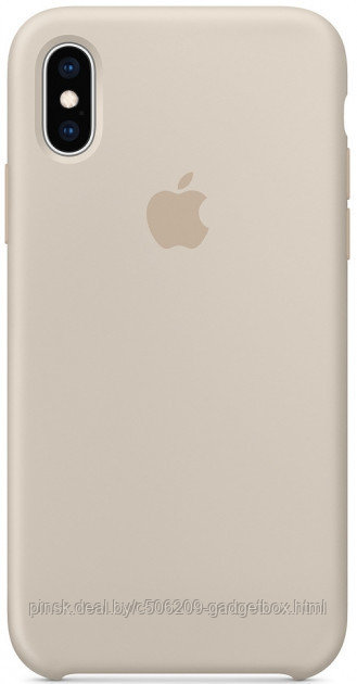 Чехол Silicone Case для Apple iPhone X Max / iPhone XS Max, #11 Stone (Светло-серый) - фото 1 - id-p130058126