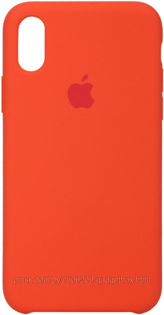 Чехол Silicone Case для Apple iPhone X Max / iPhone XS Max, #13 Orange (Оранжевый) - фото 1 - id-p130058128