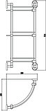 Полка стеклянная угловая тройная Savol S-007073-3, фото 2