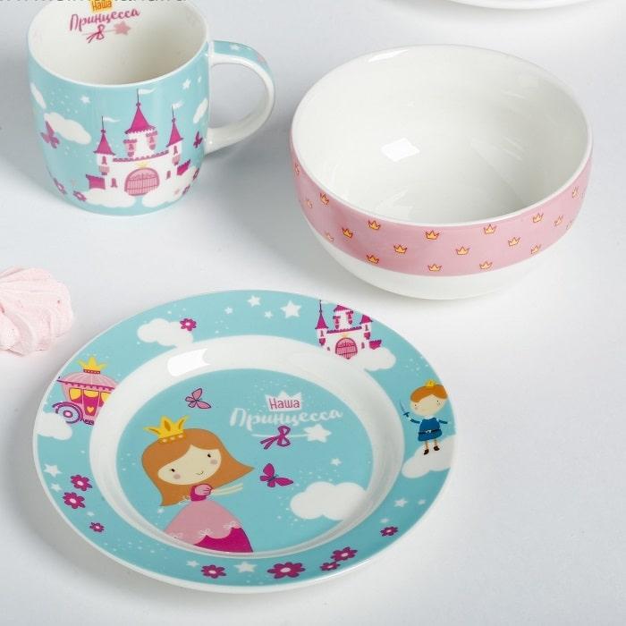 Подарочный набор посуды «Принцесса» 3 предмета - фото 1 - id-p145409225