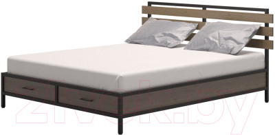 Двуспальная кровать Millwood Neo Loft КМ-1.6 Ш 207x182x94