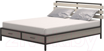 Двуспальная кровать Millwood Neo Loft КМ-1.6 Ш 207x182x94
