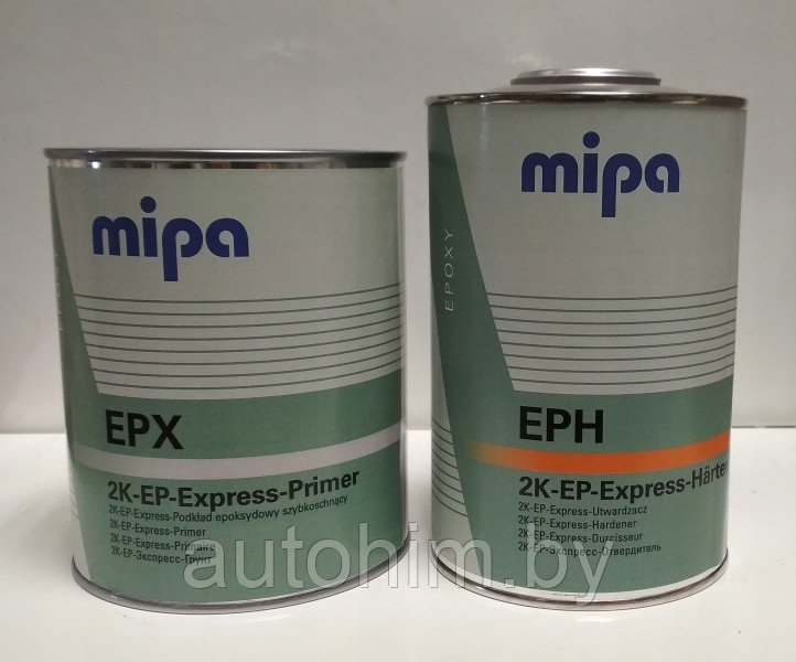 Mipa 2K Грунт Epoxy Primer Express НОВИНКА светло-серый 1л + 1л отв. (комплект) - фото 1 - id-p145426692