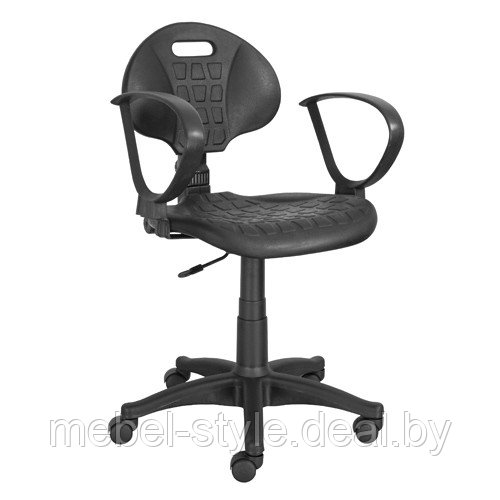 Специальное кресло Вито GTS хром для лабораторий и производственных линий, стул VITO GTS CH полиуретан цветной - фото 3 - id-p145434420
