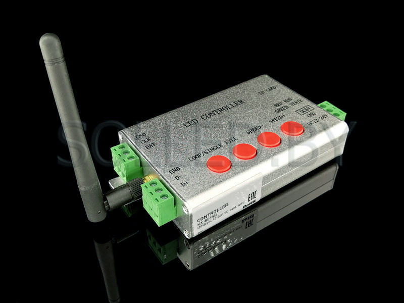 Контроллер SPI HX-806SB (2048 pix, 5V, 12-24V, SD-card, WiFi)
