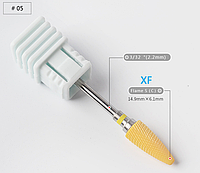 Фреза керамическая 3/32 (XF) Экстрамелкий абразив. Насадка c полоской желтого цвета.