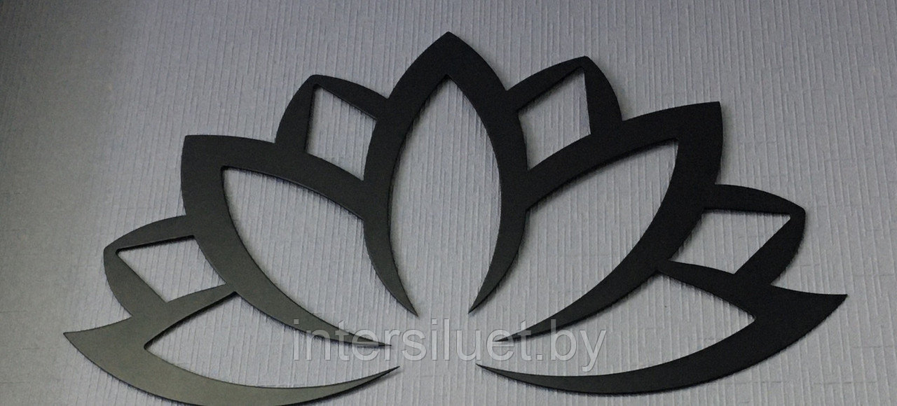 Металлическое декоративное панно Лотос 30х50см цвет: черный муар - фото 2 - id-p143331147