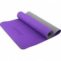 Гимнастический коврик для йоги и фитнеса Starfit FM-201 TPE purple/grey (173x61x0,5), фото 1