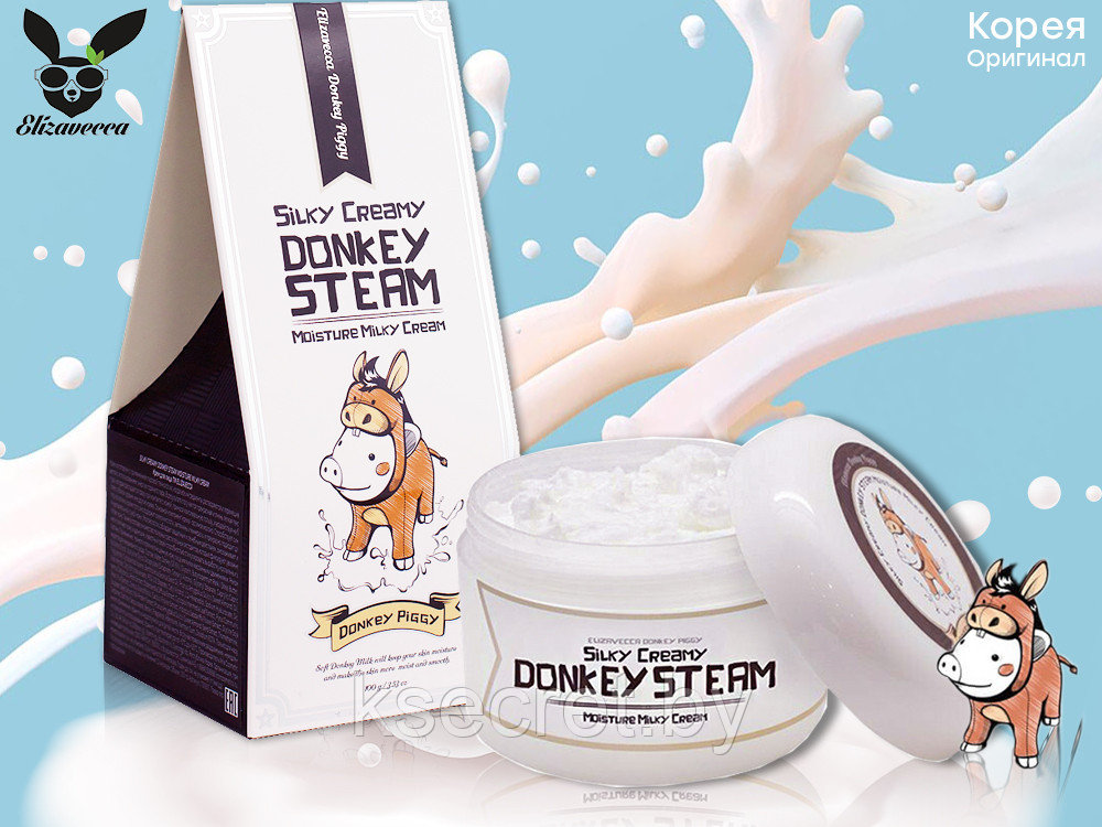 ЕЛЗ Donkey Piggi Крем для кожи молочный увлажняющий Silky Creamy Donkey Steam Moisture Milky Cream - фото 1 - id-p145461324