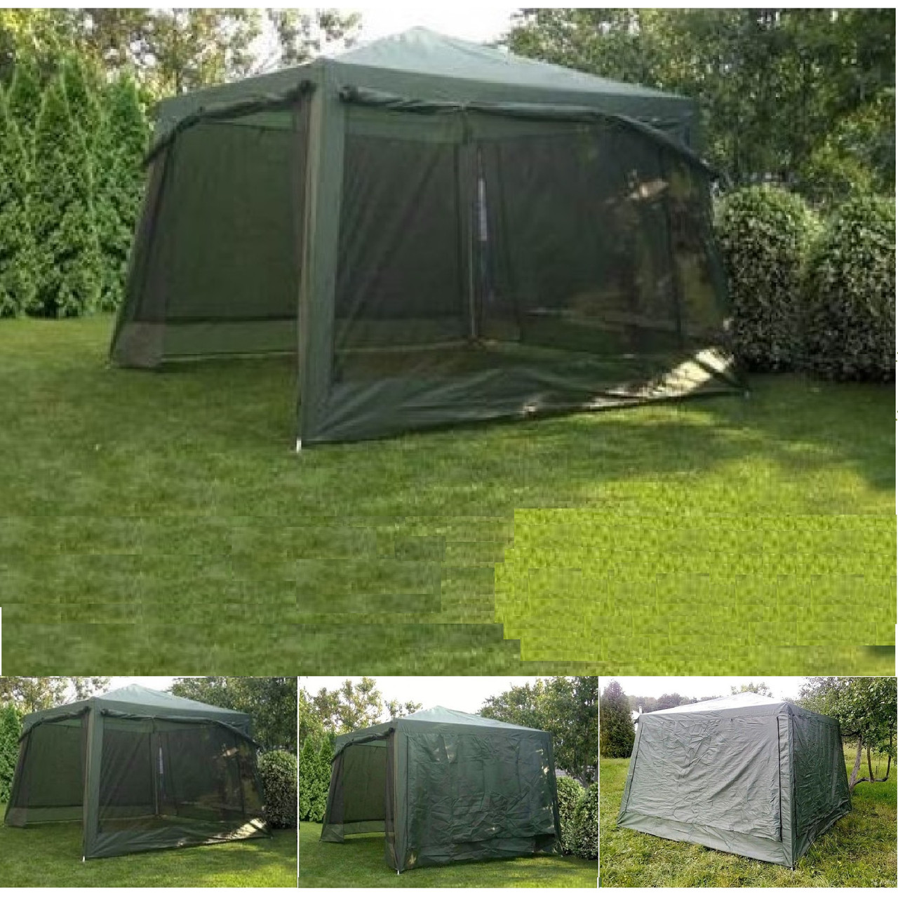 Шатер, тент палатка с защитной сеткой (320х320х245), арт. Lanyu LY- 1628D - фото 6 - id-p145461454