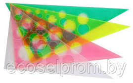 Треугольник с кружностями 19см 30*отливн.шкала NEON Cristal 4 цв, ТК11