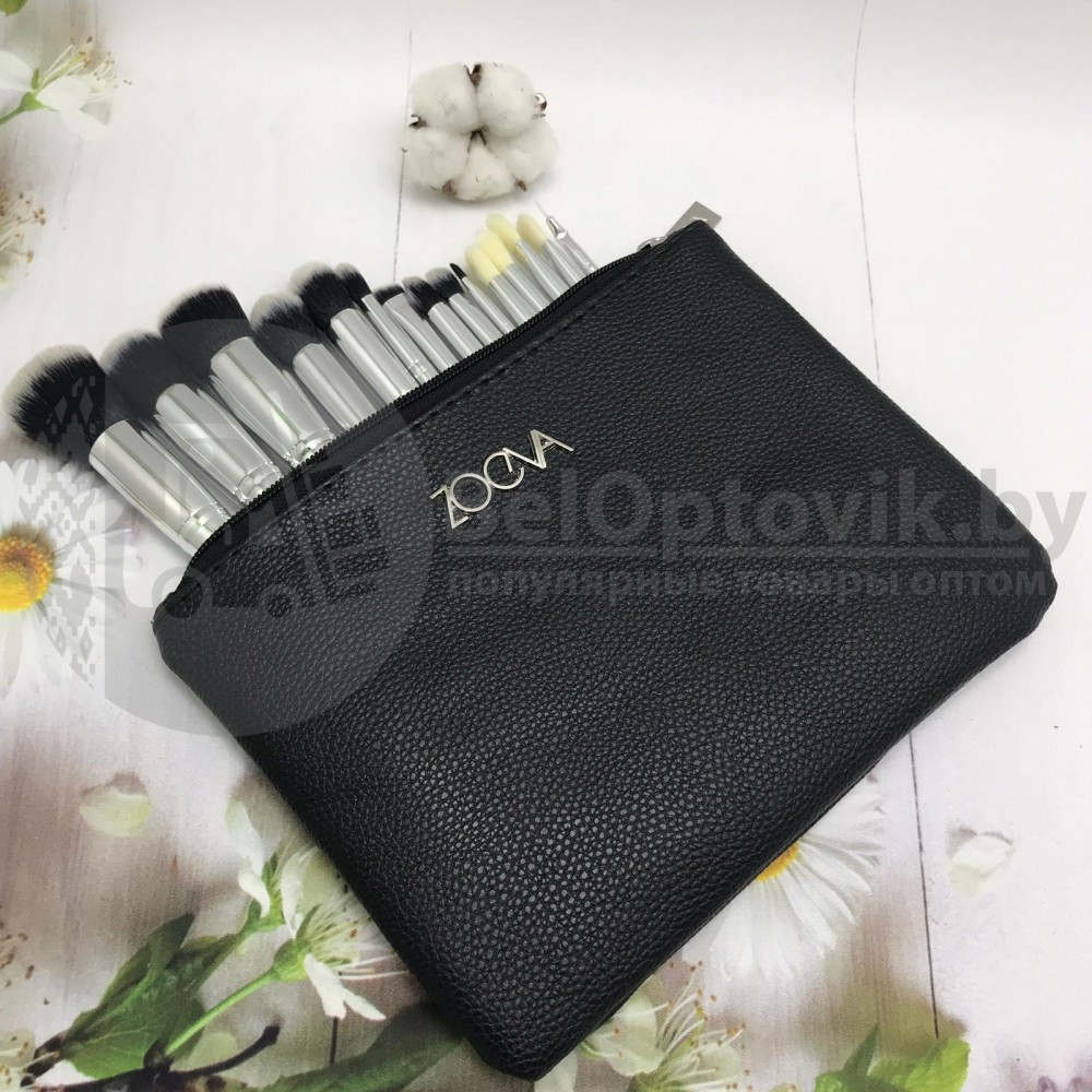Профессиональный набор кистей Zoeva Black (кисти для макияжа 15 шт. клатч) - фото 3 - id-p93844990