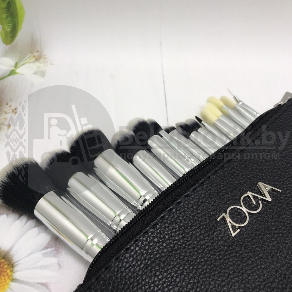 Профессиональный набор кистей Zoeva Black (кисти для макияжа 15 шт. клатч) - фото 7 - id-p93844990