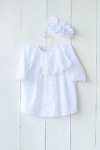 Крестильное платье с повязкой для девочки (вышитое полотно) Грач 412