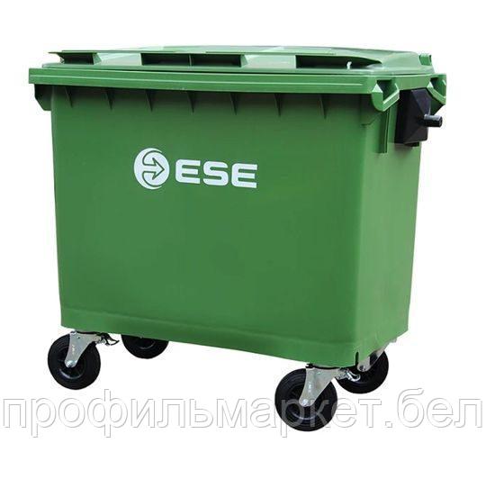 Пластиковый контейнер для мусора 660 л зеленый - фото 1 - id-p73247260