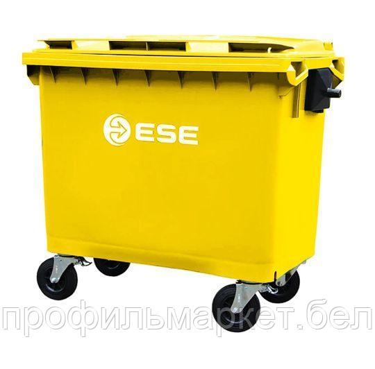 Пластиковый контейнер для мусора 660 л желтый - фото 1 - id-p73247294
