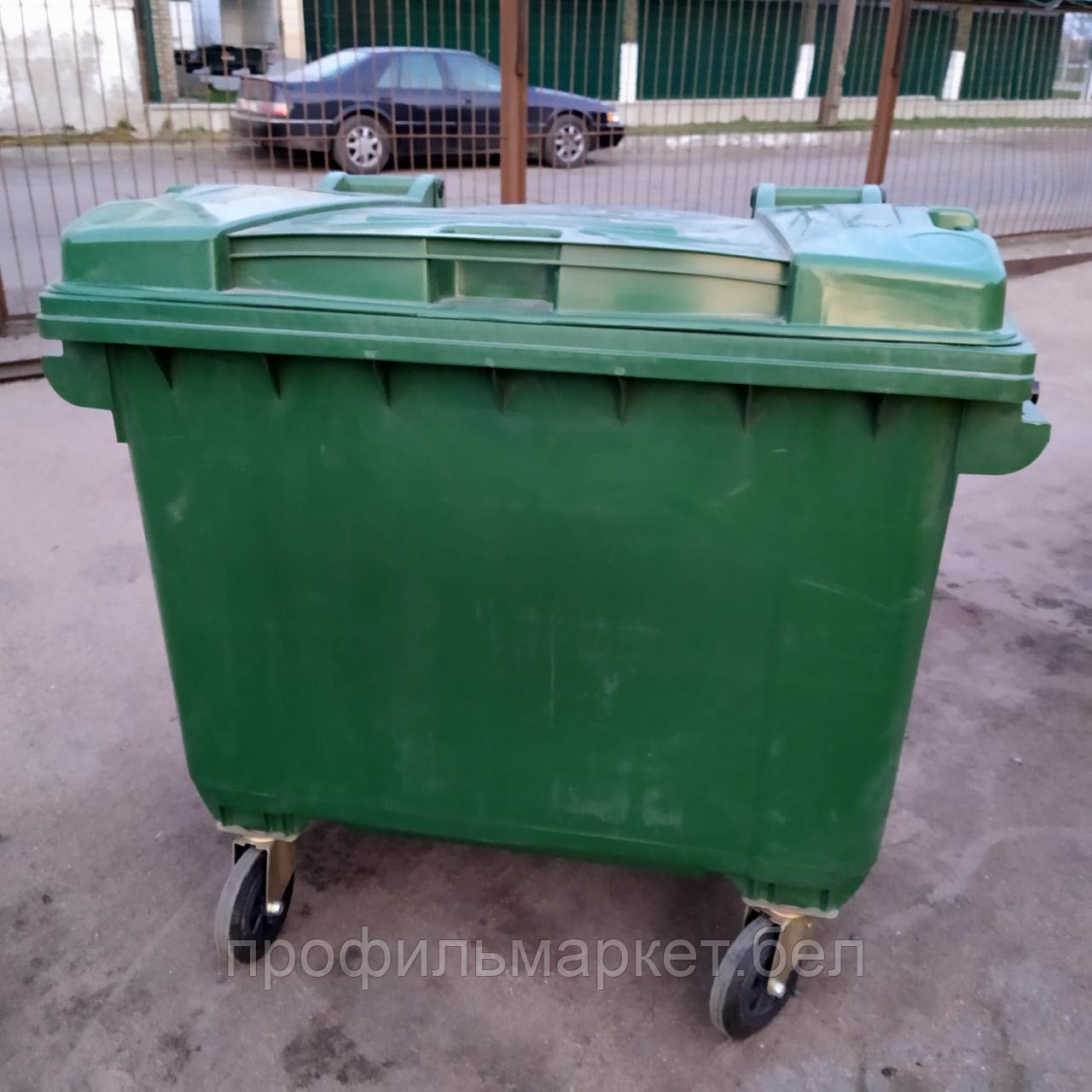 Пластиковый контейнер для мусора 660 л зеленый, Иран - фото 2 - id-p126476518