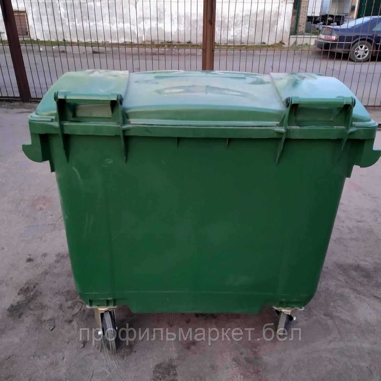 Пластиковый контейнер для мусора 660 л зеленый, Иран - фото 4 - id-p126476518
