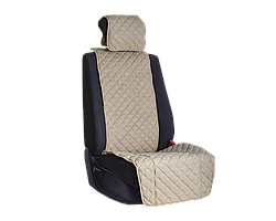 Накидка на переднее сиденье автомобиля Vital Technologies Накидка из алькантары однотонная (квадрат) Beige