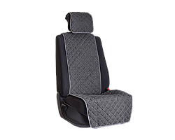 Накидка на переднее сиденье автомобиля Vital Technologies Накидка из алькантары однотонная (квадрат) Dark Grey