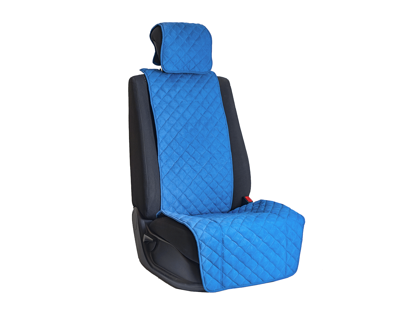 Накидка на переднее сиденье автомобиля Vital Technologies Накидка из алькантары однотонная (квадрат) Blue - фото 1 - id-p145515257