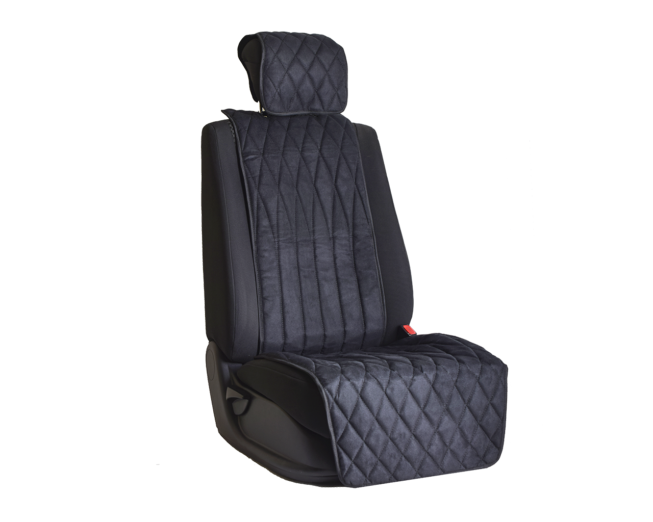 Накидка на переднее сиденье автомобиля Vital Technologies Накидка из алькантары однотонная (инфинити) Black