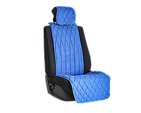 Накидка на переднее сиденье автомобиля Vital Technologies Накидка из алькантары однотонная (инфинити) Blue