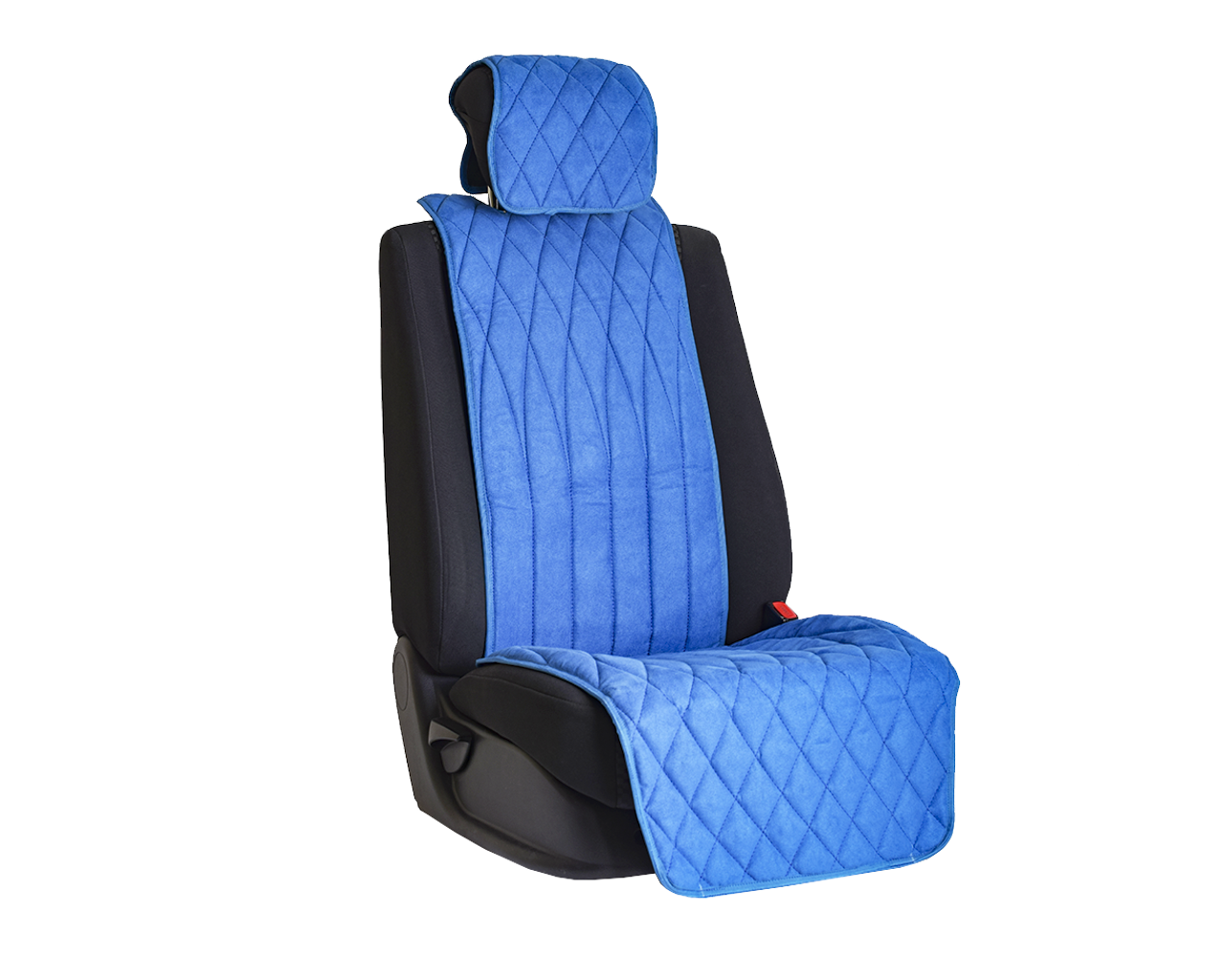 Накидка на переднее сиденье автомобиля Vital Technologies Накидка из алькантары однотонная (инфинити) Blue - фото 1 - id-p145515290