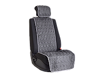 Накидка на переднее сиденье автомобиля Vital Technologies Накидка из алькантары однотонная (пики) Dark Grey