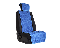 Накидка на переднее сиденье автомобиля Vital Technologies Накидка из алькантары однотонная (пики) Blue
