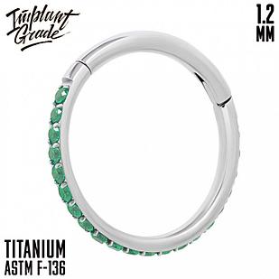 Кольцо-кликер Twilight Green Implant Grade 1.2 мм титан (1,2*8мм)