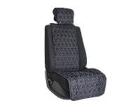 Накидка на переднее сиденье автомобиля Vital Technologies Накидка из алькантары однотонная Black с Beige