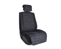Накидка на переднее сиденье автомобиля Vital Technologies Накидка из алькантары однотонная Black с Beige