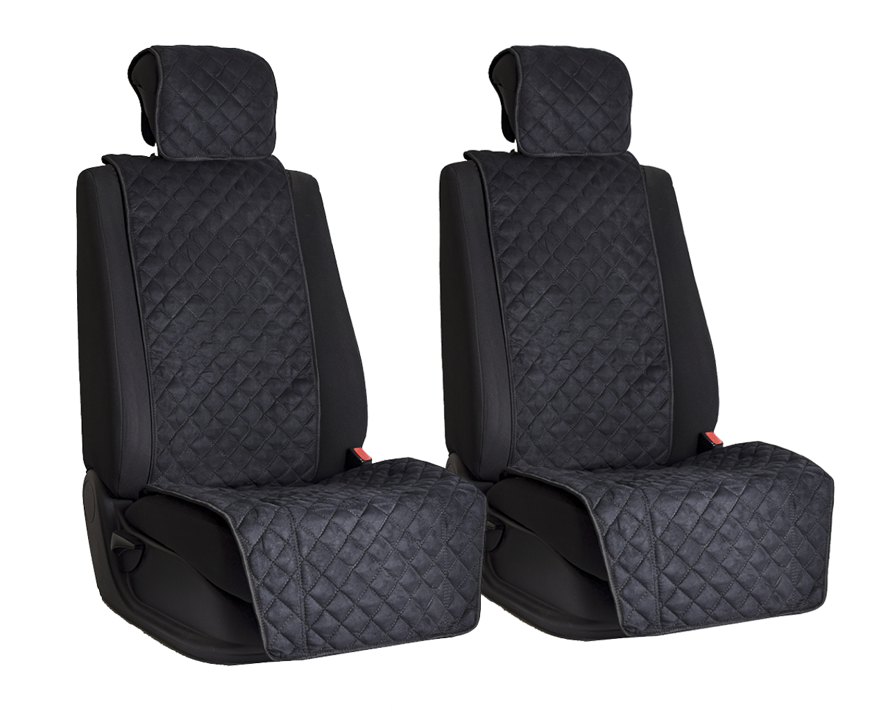 Vital Technologies Комплект накидок на передние сиденья из алькантары (квадрат) Black