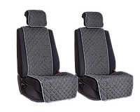 Vital Technologies Комплект накидок на передние сиденья из алькантары (квадрат) Dark Grey
