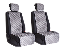 Vital Technologies Комплект накидок на передние сиденья из алькантары (квадрат) L.Grey