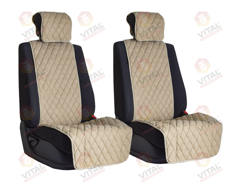 Vital Technologies Комплект накидок на передние сиденья из алькантары (ромб) Beige