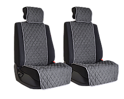 Vital Technologies Комплект накидок на передние сиденья из алькантары (ромб) Dark Grey
