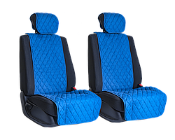 Vital Technologies Комплект накидок на передние сиденья из алькантары (ромб) Blue