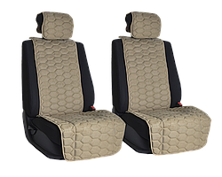 Vital Technologies Комплект накидок на передние сиденья из алькантары (соты) Beige
