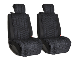 Vital Technologies Комплект накидок на передние сиденья из алькантары (соты) Black