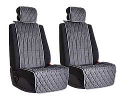 Vital Technologies Комплект накидок на передние сиденья из алькантары (инфинити) Dark Grey