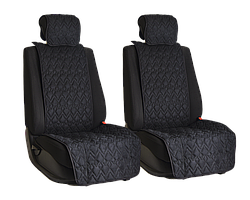 Vital Technologies Комплект накидок на передние сиденья из алькантары (пики) Black